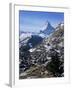 The Matterhorn, and Zermatt Below, Valais, Switzerland-Hans Peter Merten-Framed Photographic Print