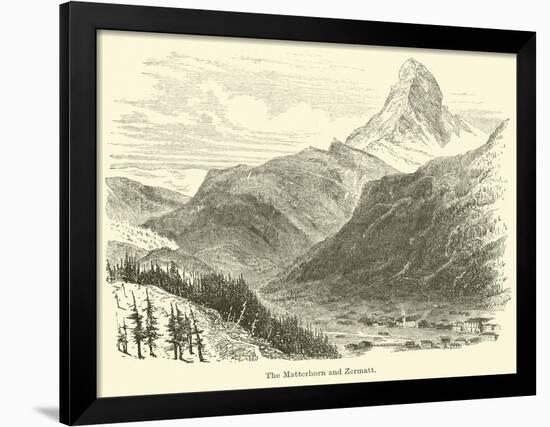 The Matterhorn and Zermatt-null-Framed Giclee Print