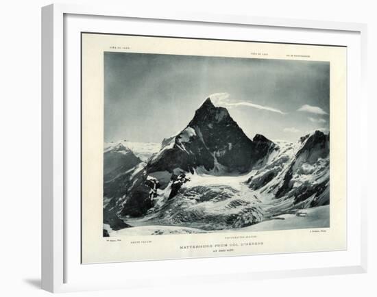 The Matterhorn from the Col D'Herens, Switzerland, C1900-J Brunner-Framed Giclee Print