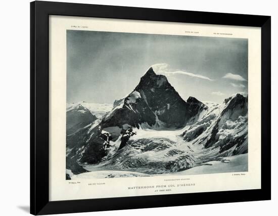 The Matterhorn from the Col D'Herens, Switzerland, C1900-J Brunner-Framed Giclee Print