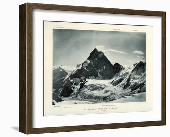 The Matterhorn from the Col D'Herens, Switzerland, C1900-J Brunner-Framed Giclee Print