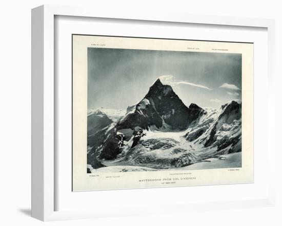 The Matterhorn from the Col D'Herens, Switzerland, C1900-J Brunner-Framed Giclee Print