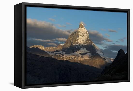 The Matterhorn in Swiss Alps seen from beside Gorner Glacier, Valais, Switzerland-Alex Treadway-Framed Stretched Canvas