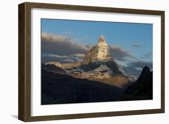The Matterhorn in Swiss Alps seen from beside Gorner Glacier, Valais, Switzerland-Alex Treadway-Framed Photographic Print