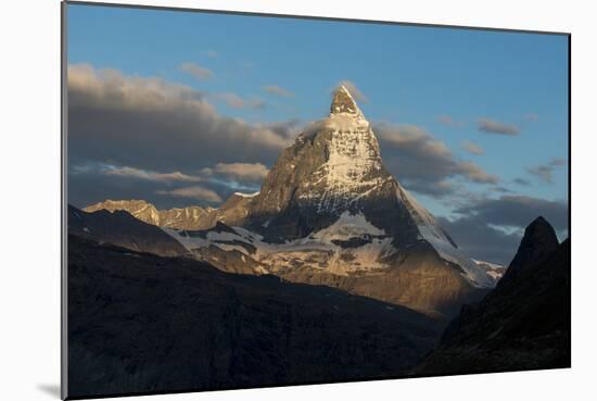 The Matterhorn in Swiss Alps seen from beside Gorner Glacier, Valais, Switzerland-Alex Treadway-Mounted Photographic Print