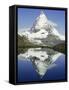 The Matterhorn Mountain, Valais (Wallis), Swiss Alps, Switzerland, Europe-Charles Bowman-Framed Stretched Canvas