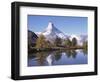 The Matterhorn Reflected in Grindjilake, Switzerland-Ursula Gahwiler-Framed Photographic Print