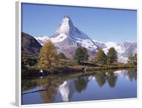 The Matterhorn Reflected in Grindjilake, Switzerland-Ursula Gahwiler-Framed Photographic Print