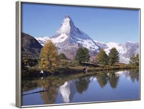 The Matterhorn Reflected in Grindjilake, Switzerland-Ursula Gahwiler-Framed Photographic Print