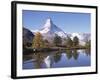 The Matterhorn Reflected in Grindjilake, Switzerland-Ursula Gahwiler-Framed Photographic Print