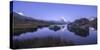 The Matterhorn Reflected in Stellisee at Sunrise-Roberto Moiola-Stretched Canvas