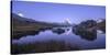 The Matterhorn Reflected in Stellisee at Sunrise-Roberto Moiola-Stretched Canvas