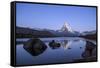 The Matterhorn Reflected in Stellisee at Sunrise-Roberto Moiola-Framed Stretched Canvas