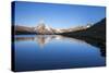 The Matterhorn Reflected in Stellisee at Sunrise-Roberto Moiola-Stretched Canvas