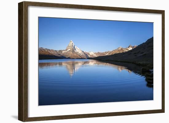 The Matterhorn Reflected in Stellisee at Sunrise-Roberto Moiola-Framed Photographic Print