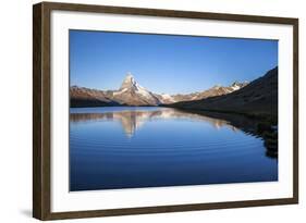 The Matterhorn Reflected in Stellisee at Sunrise-Roberto Moiola-Framed Photographic Print