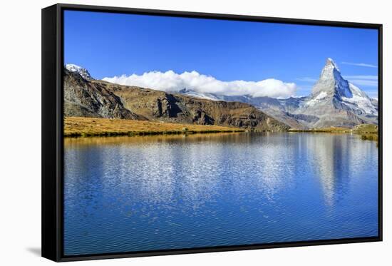 The Matterhorn Reflected in Stellisee-Roberto Moiola-Framed Stretched Canvas