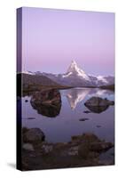 The Matterhorn Reflected in the Stellisee at Dusk-Roberto Moiola-Stretched Canvas