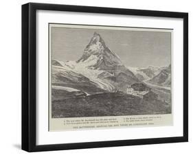 The Matterhorn, Showing the Spot Where Mr Burckhardt Died-null-Framed Giclee Print