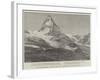 The Matterhorn, Showing the Spot Where Mr Burckhardt Died-null-Framed Giclee Print