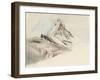 The Matterhorn, Switzerland, from the Northeast, 1849-John Ruskin-Framed Giclee Print