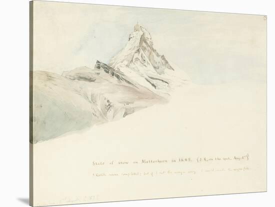 The Matterhorn, Switzerland, from the Northeast, 1849-John Ruskin-Stretched Canvas