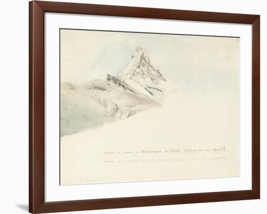 The Matterhorn, Switzerland, from the Northeast, 1849-John Ruskin-Framed Giclee Print