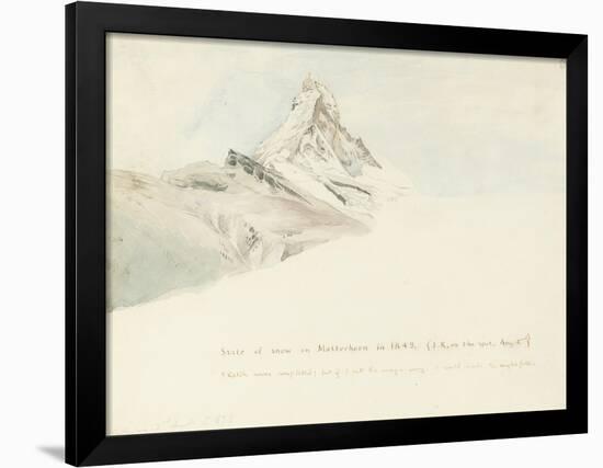 The Matterhorn, Switzerland, from the Northeast, 1849-John Ruskin-Framed Giclee Print