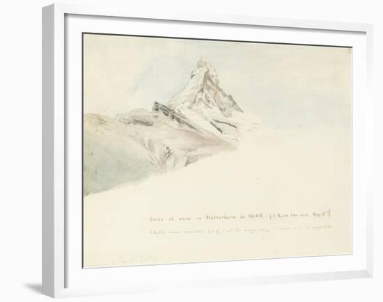 The Matterhorn, Switzerland, from the Northeast, 1849-John Ruskin-Framed Giclee Print