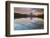 The Matterhorn,Zermatt, Switzerland. The first reflections at sunrise in the waters of Stellisee la-ClickAlps-Framed Photographic Print