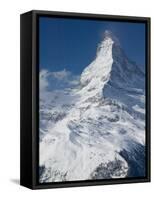 The Matterhorn, Zermatt, Valais, Wallis, Switzerland-Walter Bibikow-Framed Stretched Canvas