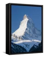 The Matterhorn, Zermatt, Valais, Wallis, Switzerland-Walter Bibikow-Framed Stretched Canvas
