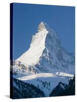 The Matterhorn, Zermatt, Valais, Wallis, Switzerland-Walter Bibikow-Stretched Canvas