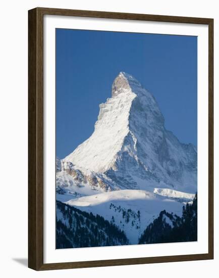 The Matterhorn, Zermatt, Valais, Wallis, Switzerland-Walter Bibikow-Framed Premium Photographic Print