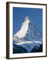 The Matterhorn, Zermatt, Valais, Wallis, Switzerland-Walter Bibikow-Framed Premium Photographic Print