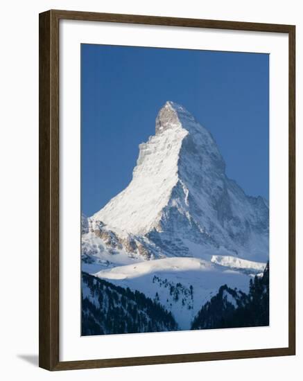 The Matterhorn, Zermatt, Valais, Wallis, Switzerland-Walter Bibikow-Framed Premium Photographic Print