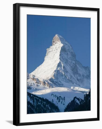 The Matterhorn, Zermatt, Valais, Wallis, Switzerland-Walter Bibikow-Framed Premium Photographic Print