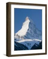 The Matterhorn, Zermatt, Valais, Wallis, Switzerland-Walter Bibikow-Framed Photographic Print