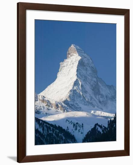 The Matterhorn, Zermatt, Valais, Wallis, Switzerland-Walter Bibikow-Framed Photographic Print