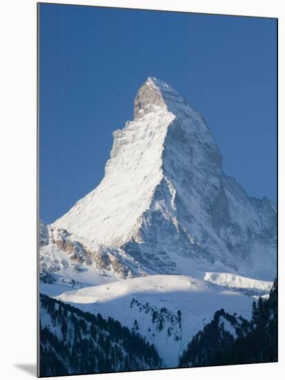 The Matterhorn, Zermatt, Valais, Wallis, Switzerland-Walter Bibikow-Mounted Photographic Print