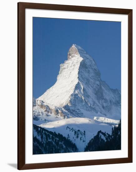 The Matterhorn, Zermatt, Valais, Wallis, Switzerland-Walter Bibikow-Framed Photographic Print