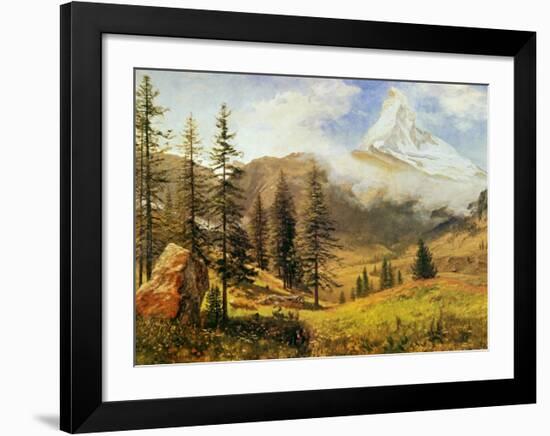 The Matterhorn-Albert Bierstadt-Framed Art Print