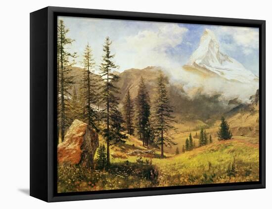 The Matterhorn-Albert Bierstadt-Framed Stretched Canvas