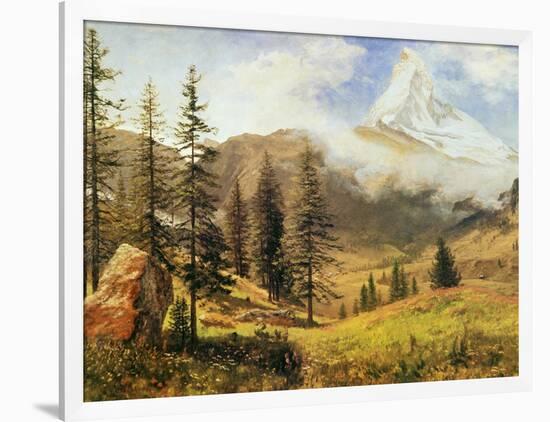 The Matterhorn-Albert Bierstadt-Framed Art Print