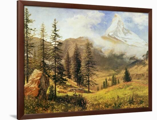 The Matterhorn-Albert Bierstadt-Framed Art Print