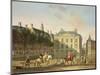 The Mauritshuis from the Langevijverburg, the Hague, with Hawking Party in the Foreground-Gerrit Adriaensz Berckheyde-Mounted Giclee Print