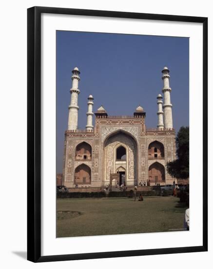 The Mausoleum of Akbar the Great, Sikandra, Agra, Uttar Pradesh, India-Robert Harding-Framed Photographic Print