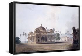 The Mausoleum of Makhdum Shah Daulat, Maner, Bihar, C.1788-1796 (Pencil, Pen and Grey Ink, W/C)-Thomas & William Daniell-Framed Stretched Canvas