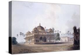 The Mausoleum of Makhdum Shah Daulat, Maner, Bihar, C.1788-1796 (Pencil, Pen and Grey Ink, W/C)-Thomas & William Daniell-Stretched Canvas