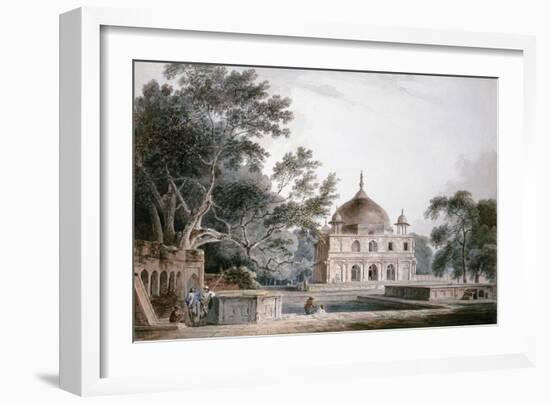 The Mausoleum of Prince Khusrau, Allahabad, Uttar Pradesh, (Pencil and W/C)-Thomas & William Daniell-Framed Giclee Print